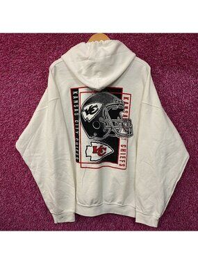 Junk Food Clothing Kansas City Chiefs Retro Style Graphic Pullover Hoodie XL